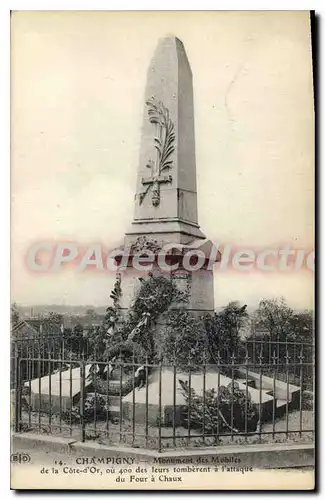 Cartes postales Champigny Monument des Mobiles de la Cote d'Or