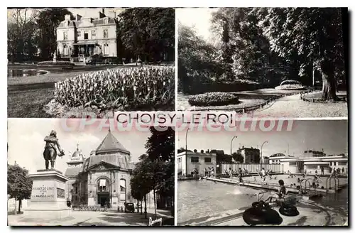 Cartes postales Choisy le Roi La Mairie le square Rouget de Lisle La piscine