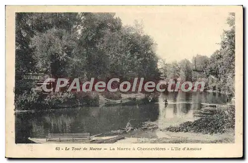 Cartes postales Le tour de Marne La Marne a Chennevieres L'ile d'Amour