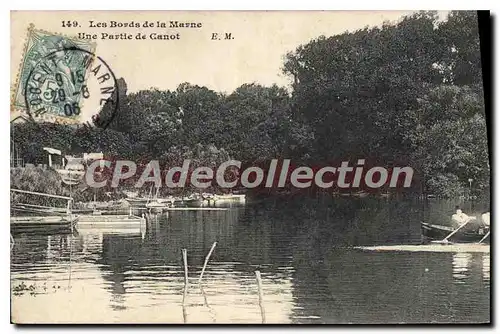 Cartes postales Les Bords de la Marne Une partie de Canot