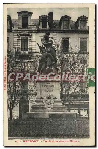 Cartes postales Belfort la statue Quand Meme