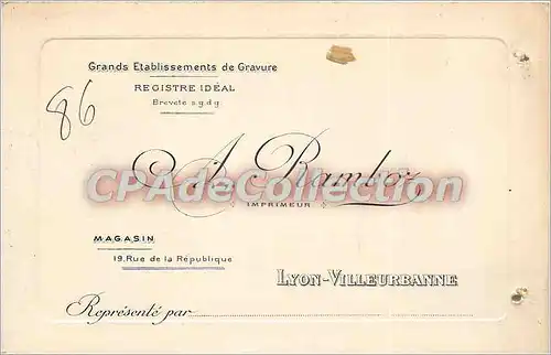 Cartes postales Ramboz imprimeur Lyon Villeurbanne