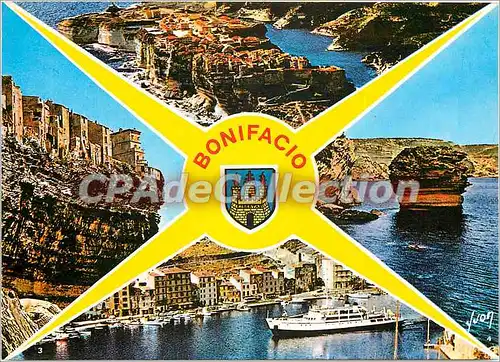 Cartes postales moderne Bonifacio La haute ville batie sur un front de falaises la ville Fortifiee