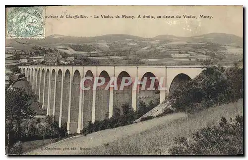 Cartes postales Environs de Chauffailes Le Viaduc de Mussy A droite au dessus du Viaduc Mussy