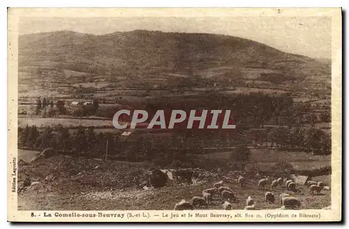 Cartes postales La Comelle sous Beuvray S et L Le jeu et le Mont Beuvray