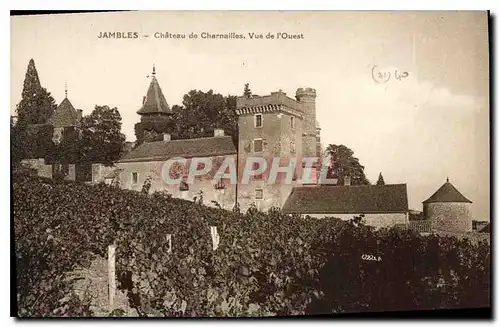 Cartes postales Jambles Chateau de Charnailles Vue de l'Ouest