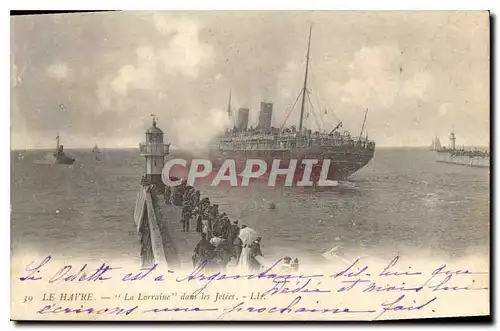 Cartes postales Le Havre La Lorraine dans les Jetees