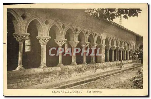 Cartes postales Cloitre de Moissac vue interieure