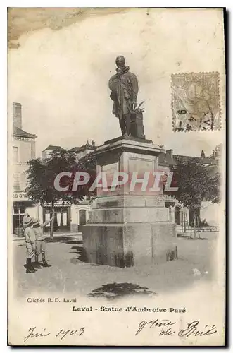 Cartes postales Laval Statue d'Ambroise Pare