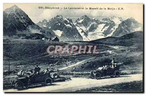 Cartes postales Dauphine le Lautaret et le Massif de la Meije Automobiles