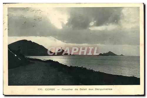 Cartes postales Corse Coucher des Soleil aux Sanguinaires