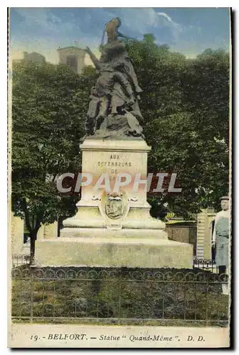 Cartes postales Belfort Statue Quand Meme