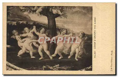 Cartes postales Milan Danse d'Amours Par Albani