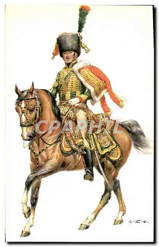 Cartes postales Kaiserreich Frankreich Chasseurs a Cheval de la Garde Leutnant French Empire Militaria