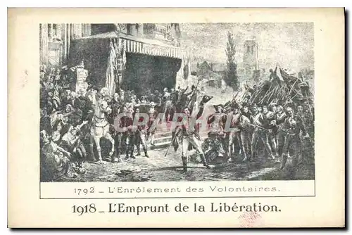 Cartes postales L'Emprunt de la Liberation L'enrolement des volontaires