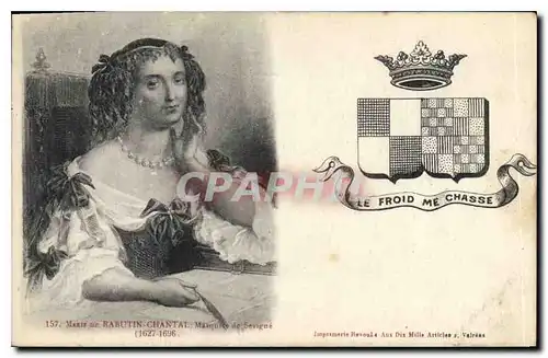 Cartes postales Marie de Rabutin Chantal Marquire de Sevigne