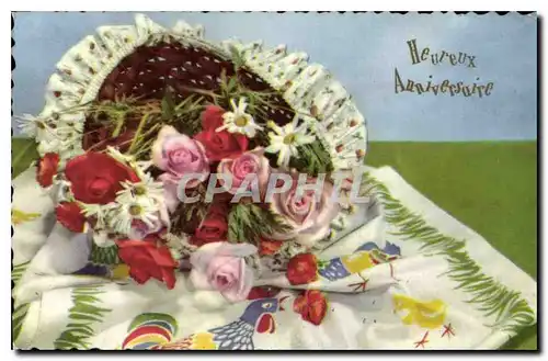 Cartes postales Heureux Anniversaire Fleurs