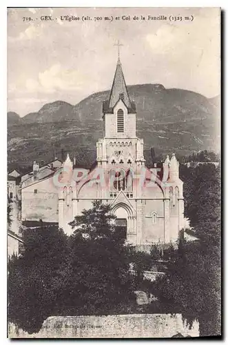 Cartes postales Gex L'Eglise et Col de la Fancille