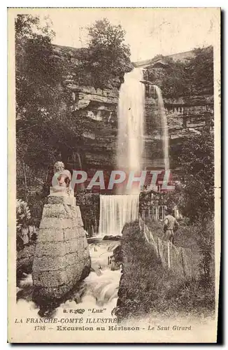 Cartes postales La Franche Comte Illustree Excursion au Herisson Le Saut Girard