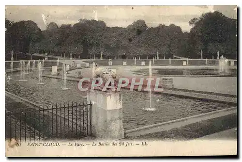 Cartes postales Saint Cloud le Parc le Bassin des 24 Jets