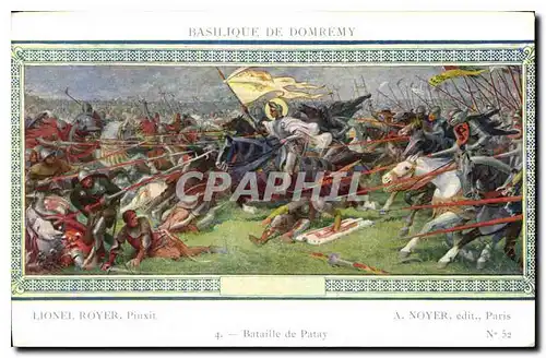Cartes postales Basilique de Domremy Bataille de Patay Lionel Royer