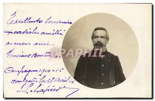 CARTE PHOTO Homme Soldat (n� 65 sur le col)