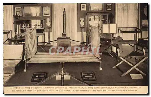 Cartes postales Napolon camp bed