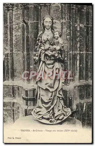 Cartes postales Troyes St Urbain Vierge aux raisins