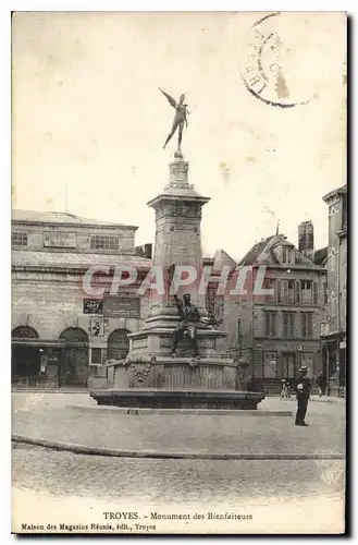 Cartes postales Troyes Monument des Bienfaiteurs