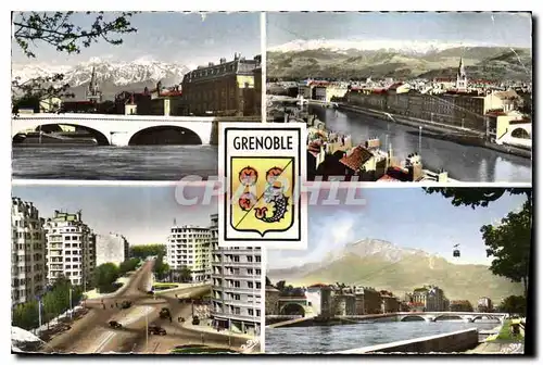 Cartes postales Les Belles Alpes Francaises Grenoble Pont Marius Gontard Chaine de Belledonne telepherique et Mo