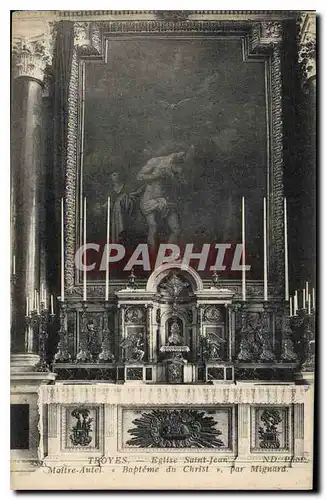 Cartes postales Troyes Eglise Saint Jean Maitre Autel Bapteme du Christ