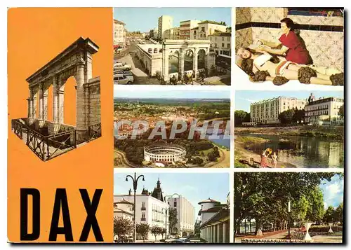 Cartes postales moderne Dax Landes La source de Nehe les arenes les grands hotels les bains de boue l'hotel des Termes e