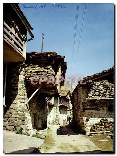 Cartes postales Bonneval sur Ace Savoie interieur du village la rue principale