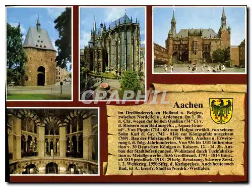 Cartes postales moderne Bad Aachen Marschiertor Dom Katschhof mit Rathaus