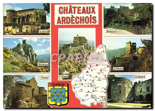 Cartes postales moderne Chateaux Ardechois La Voulte Retourtour Rochebonne La Tourette Tournon Le Cheylard