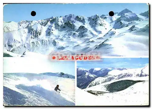 Cartes postales moderne Les Agudes Sports d'Hiver Panorama vu du sommet des pistes la station