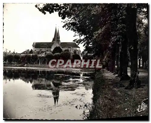 Cartes postales moderne Bar sur Aube Aube Promenade de Mathaux et l'Eglise Saint Maclou