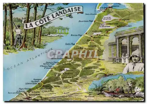 Cartes postales moderne La Cote Landaise