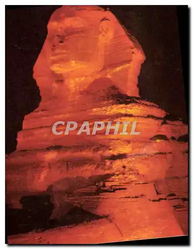 Cartes postales moderne Giza the Sphinx of Giza illuminates by night