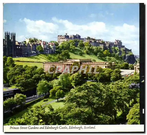 Cartes postales moderne Princes Street Gardens and Edinburgh Castle Edinburgh Scotland