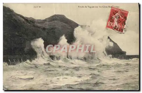 Cartes postales Etude de Vagues sur les Cotes