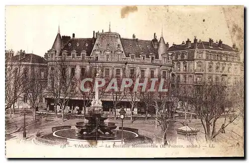 Cartes postales Valence La Fontaine Monumentale