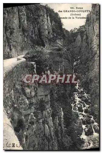 Cartes postales Route des Grands Goulets Drome Cascade de la Vernaison