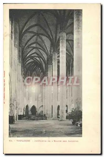 Cartes postales Toulouse Interieur de l'Eglise des Jacobins