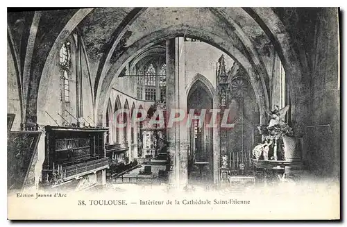 Cartes postales Toulouse Interieur de la Cathedrale Saint Etienne