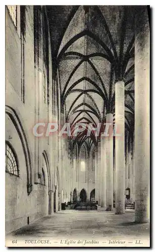 Cartes postales Toulouse L'Eglise des Jacobins Interieur