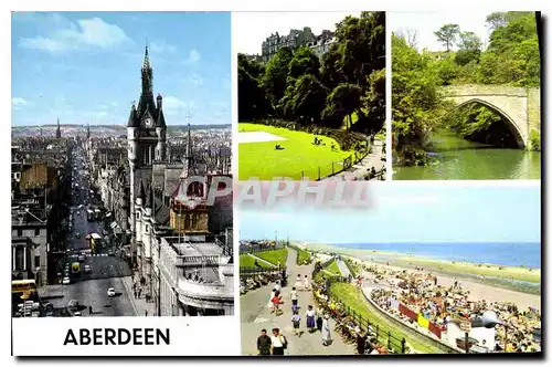 Cartes postales Aberdeen Union street union terrace gardens brig o'balgownie the beach and promenade