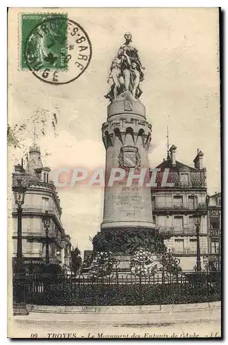 Cartes postales Troyes Le Monument des Enfants de l'Aube