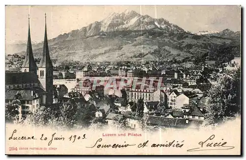 Cartes postales Luzern und Pilatus