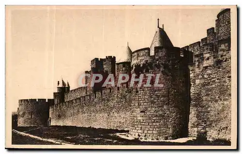 Cartes postales Carcassonne Aude la Cite la Tour Carree et les Hautes Lices